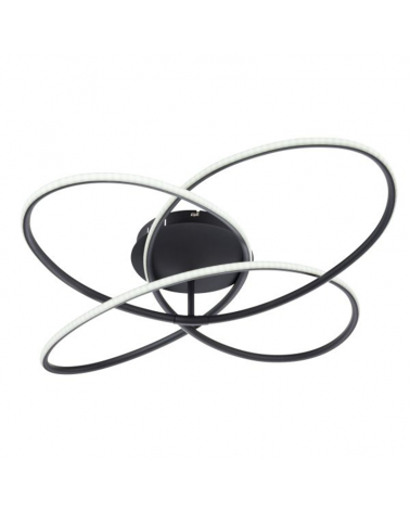 Plafón LED techo 80cm de metal y plástico acabado blanco, opal y negro CCT 30W Regulable