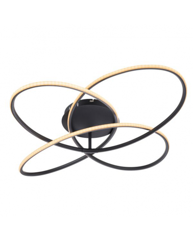 Plafón LED techo 80cm de metal y plástico acabado blanco, opal y negro CCT 30W Regulable