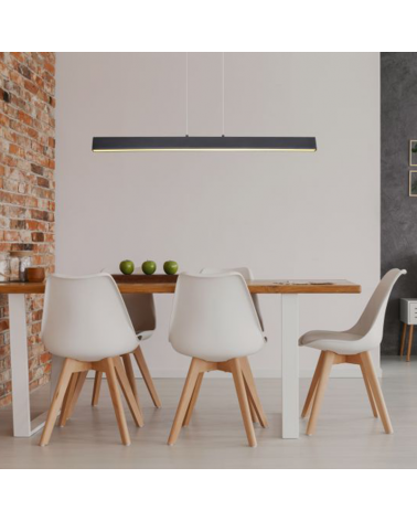 Lámpara de techo LED de metal 40W 121cm negro REGULABLE