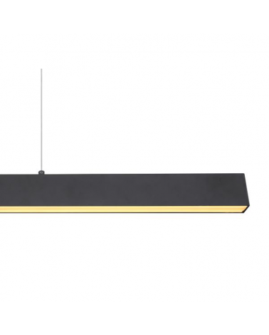 Lámpara de techo LED de metal 40W 121cm negro REGULABLE