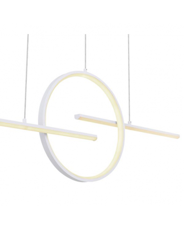 Lámpara de techo LED de metal y acrílico CCT 50W 124cm Regulable