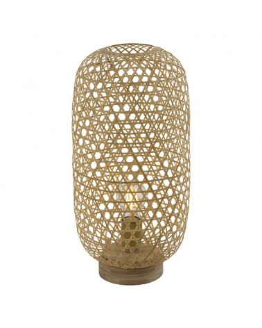 Lámpara de mesa boho de trenzado bambú ø22cm x 46cm E27 60W