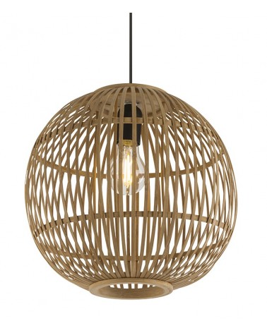 Hanging lamp boho sphere cage bamboo ø30cm E27 60W