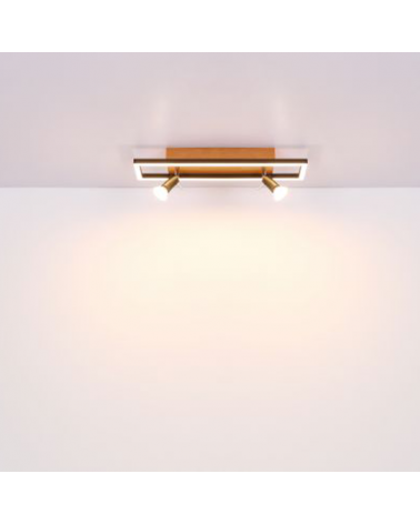 Ceiling lamp 51cm LED 18W 3000K with two 2xGU10 12W metal and plastic spotlights
