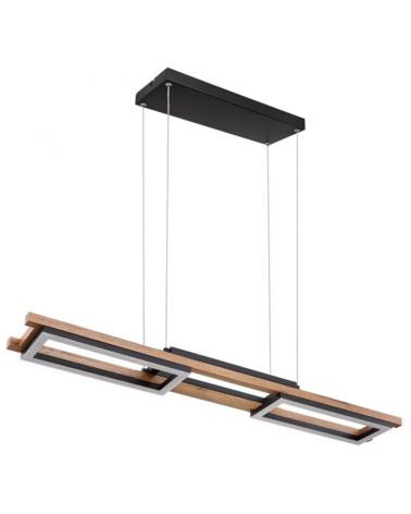 Lámpara de techo LED 100cm de metal, plástico y madera 30W 3000K
