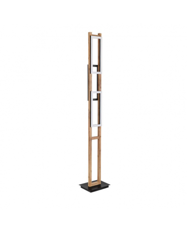 LED Floor lamp 150cm made of metal, plastic and wood 30W 3000K
