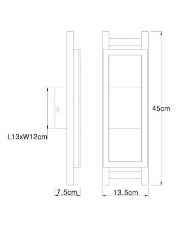 LED Wall light 45cm made of metal, plastic and wood 10W 3000K