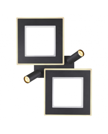 Ceiling lamp 54cm LED 40W DIMMABLE CCT y RGB and RGB 9W with two GU10 metal and acrylic spotlights