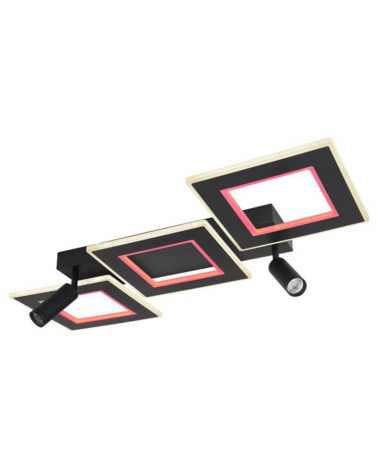 Ceiling lamp 82cm LED 60W DIMMABLE CCT and RGB 13W with two GU10 metal and acrylic spotlights