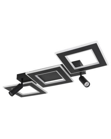 Ceiling lamp 82cm LED 60W DIMMABLE CCT and RGB 13W with two GU10 metal and acrylic spotlights