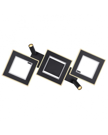 Ceiling lamp 82cm LED 60W DIMMABLE CCT and RGB 13W with two GU10 metal and acrylic spotlights