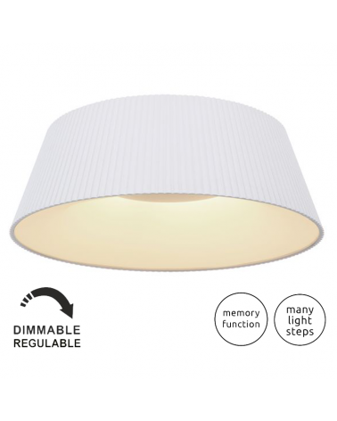 LED ceiling lamp 46cm made of metal and acrylic, opal and white finish 45W DIMMABLE