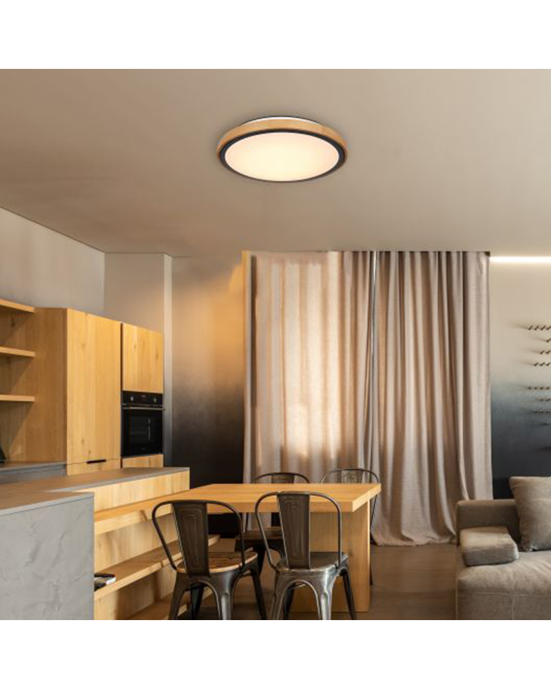 Luce A Sospensione Rotonda 4 Anelli - Lampada Dimmerabile 3000K-6500K Per Soggiorno E Cucina - Foto 11