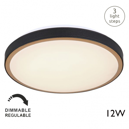 LED ceiling lamp 30cm metal, acrylic and brass 12W DIMMABLE