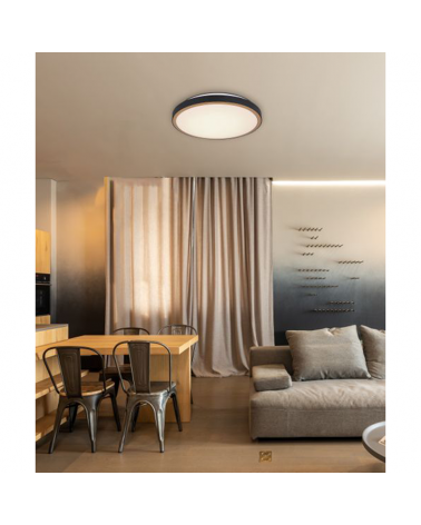 LED ceiling lamp 42cm metal, acrylic and brass 24W DIMMABLE