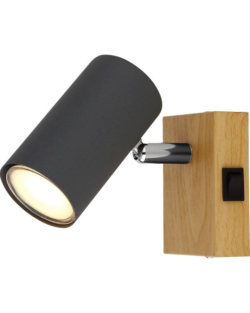 Aplique de pared 7cm con portalámparas GU10 de metal 25W