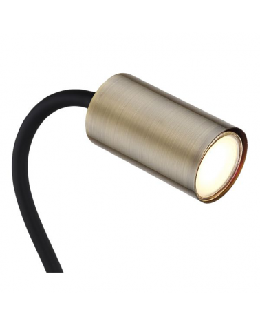 Spotlight with clamp 44 cm high GU10 cylindrical shape in metal different finishes