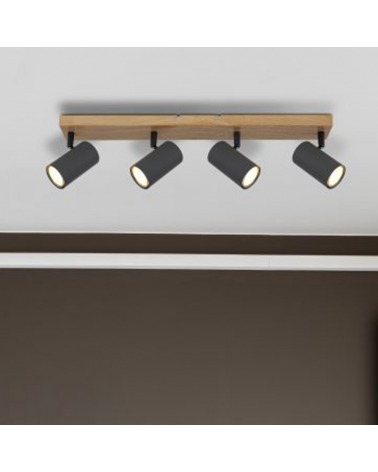 Ceiling light 56cm with four 4xGU10 metal lampholders 35W