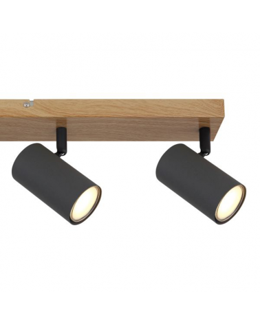 Plafón techo 56cm con cuatro focos portalámparas 4xGU10 35W de metal