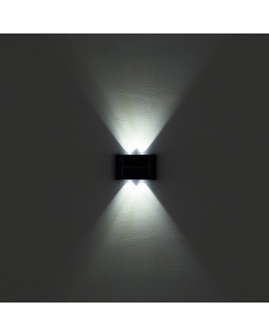 Set 3 Solar Outdoor Wall Lights LED 8.9cm upper and lower light 4x0,2W