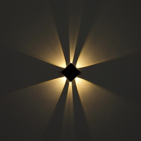 Aplique de Pared Exterior Solar LED 13,1cm con 6 haces de luz