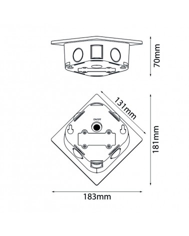 Outdoor Solar Wall Light LED 13.1cm with 6 light beams