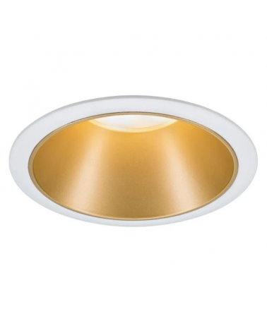 Ring downlight 8.8cm GU10 10W round white and gold stainless aluminum