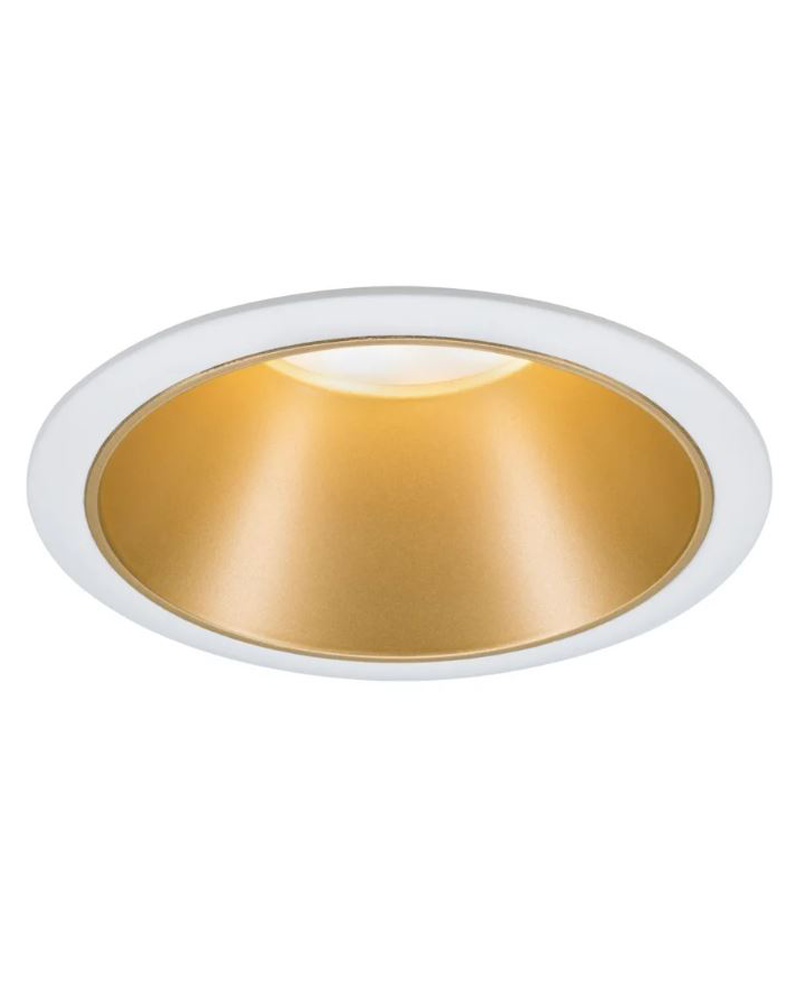 Aro downlight 8,8cm GU10 10W redondo aluminio inoxidable blanco y dorado