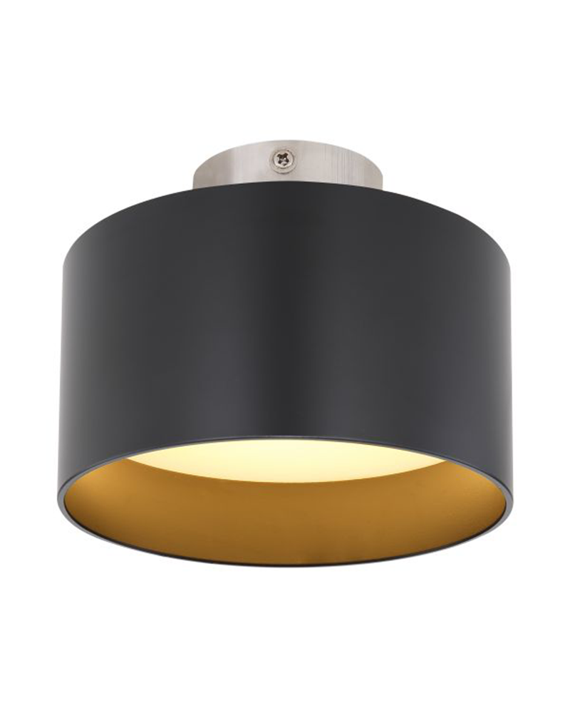 LED cylinder spotlight 14cm in diameter in aluminum upper and lower light 16W and 6W