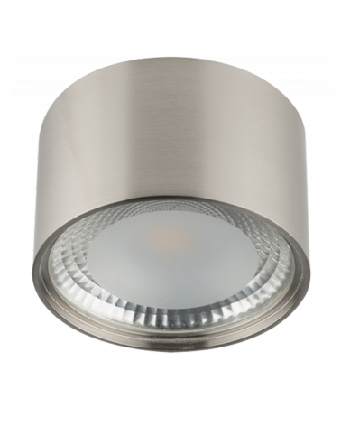 Foco cilindro LED 11,3cm de diámetro de metal acabado níquel 12W 3000K 980Lm