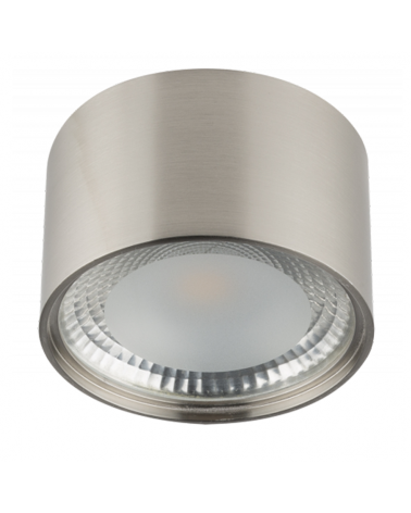 LED cylinder spotlight 11.3cm in diameter, metal, nickel finish, 12W 3000K 980Lm