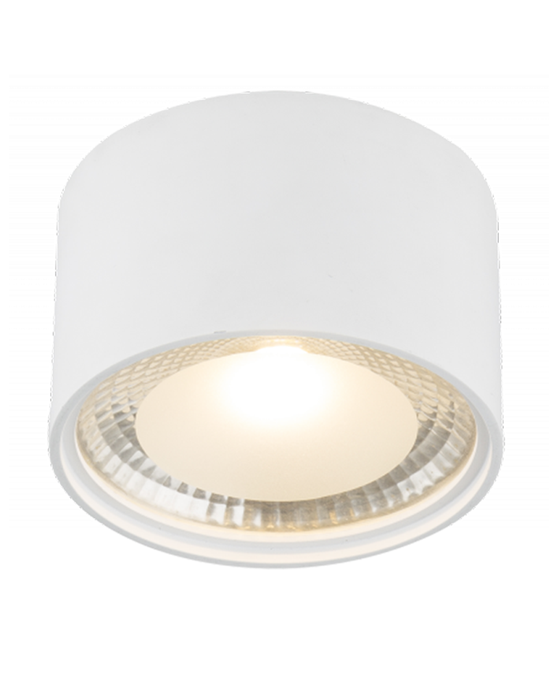 Foco cilindro LED 11,3cm de diámetro de metal acabado blanco 12W 3000K 980Lm