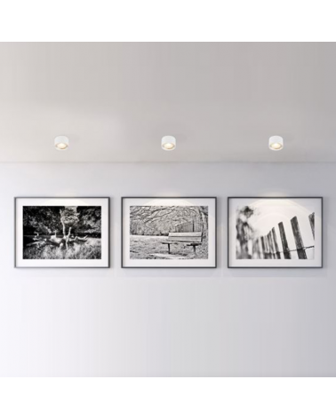 Foco cilindro LED 11,3cm de diámetro de metal acabado blanco 12W 3000K 980Lm