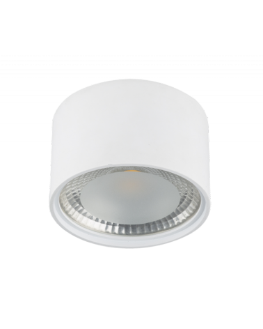 Foco cilindro LED 11,3cm de diámetro de metal acabado blanco 12W 3000K 980Lm