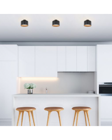 Foco cilindro LED 14cm de diámetro de aluminio luz superior e inferior 16W y 6W