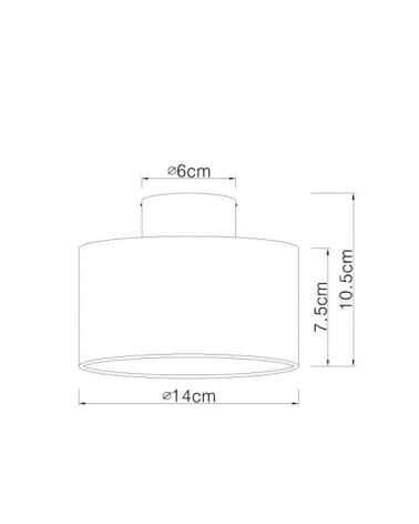 LED cylinder spotlight 14cm in diameter in aluminum upper and lower light 16W and 6W