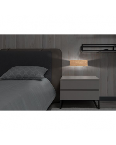 LED wall light lower and upper wood finish 22.5cm wide 8W 3000K