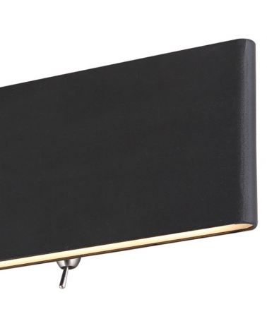 Aplique LED luz inferior y superior acabado negro 29,5cm de ancho 12W 3000K