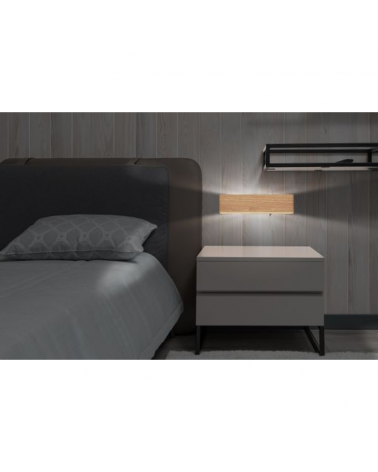 LED wall light lower and upper wood finish 29.5cm wide 12W 3000K