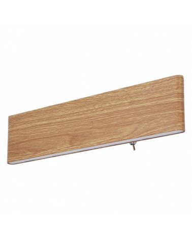 LED wall light lower and upper wood finish 29.5cm wide 12W 3000K