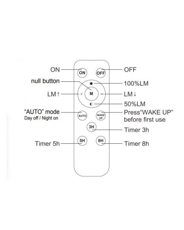 Foco solar de 800Lm con placa con mando a distancia regulable IP65 cable de 3m