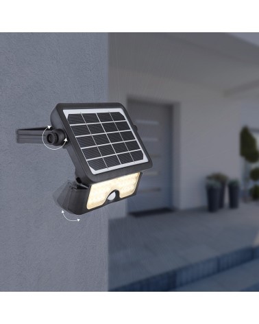 500Lm solar spotlight oscillating plate IP65 motion detector various positions