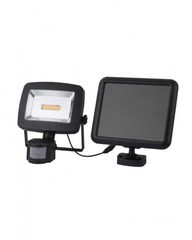 Small solar spotlight 16.5cm LED 500Lm 3500K motion detector with adjustable plate IP44 4.7m cable