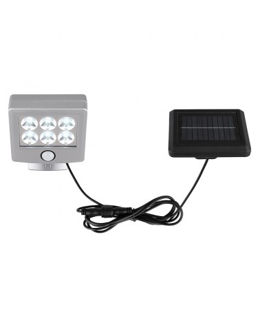 Small solar spotlight 11cm LED 150Lm motion sensor with adjustable plate IP44 4.7m cable