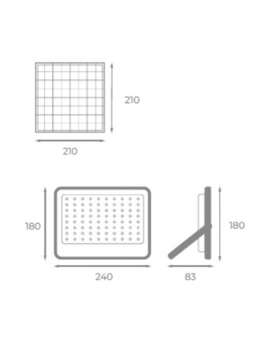 12,000Lm solar projector spotlight with IP65 adjustable remote control plate