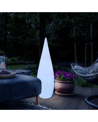 RGBW outdoor floor lamp 120cm E27 multicolor includes white conical remote control bulb IP67 5 meter cable