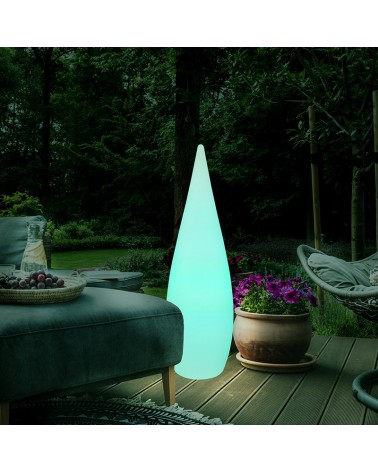 RGBW outdoor floor lamp 120cm E27 multicolor includes white conical remote control bulb IP67 5 meter cable