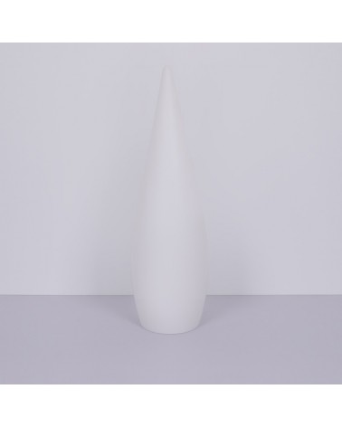 Lámpara de pie exterior 94cm E27 cónica blanca IP67 cable de 5 metros