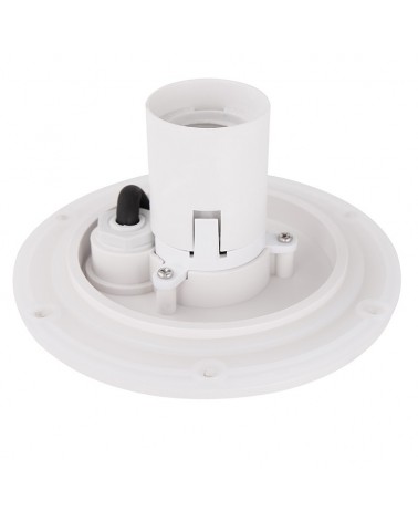 Lámpara de pie exterior 94cm E27 cónica blanca IP67 cable de 5 metros