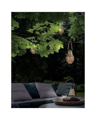 Lantern or solar table lamp corten metal 27cm